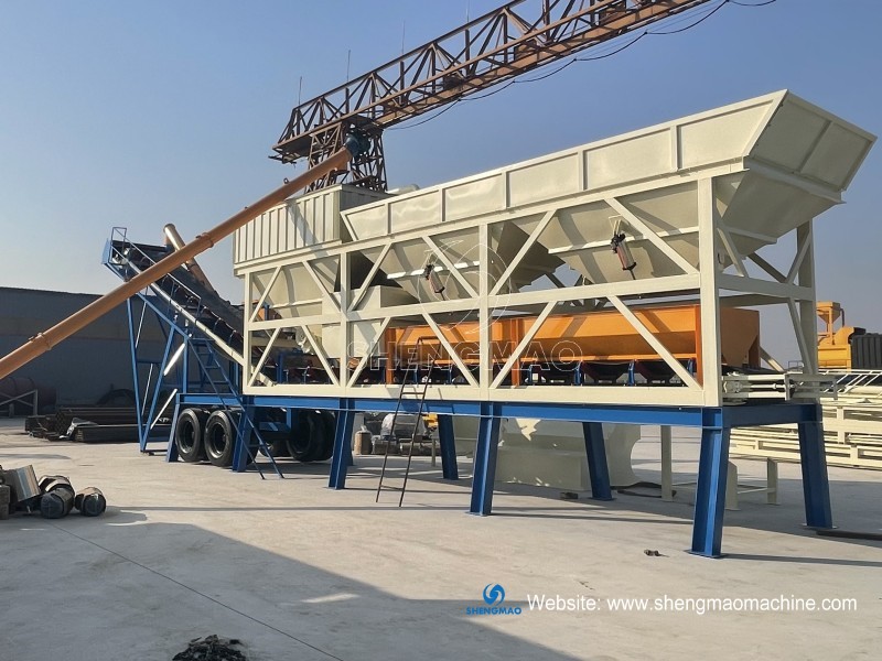 Mobile dry mix concrete batching plant to Honduras