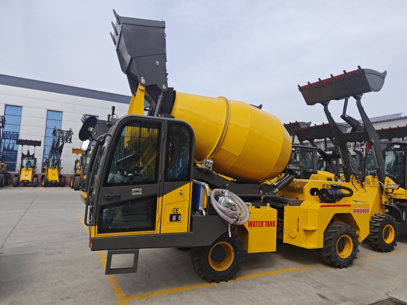 self loading concrete mixer