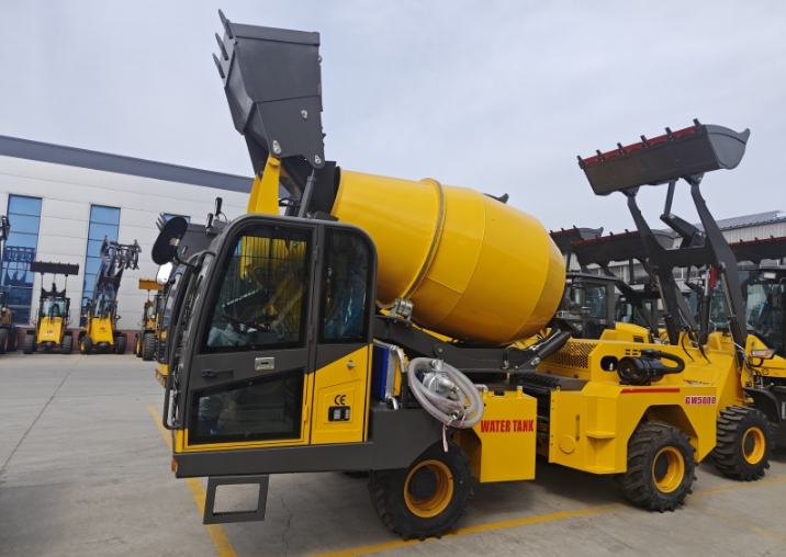 Self-Loading Concrete Mixer