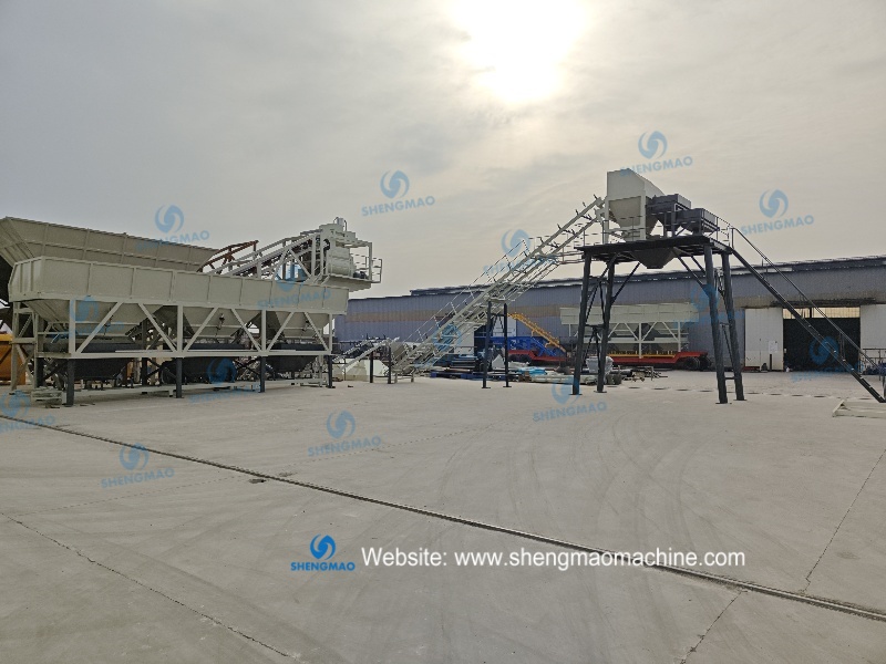 60m3/h dry mix concrete batching plant to Costa Rica