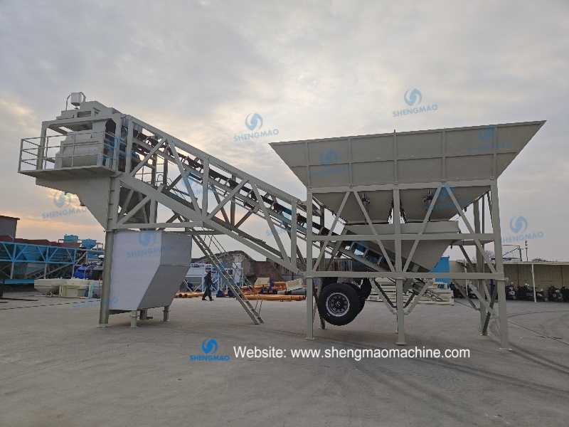 Mobile concrete mixing plant to Central America