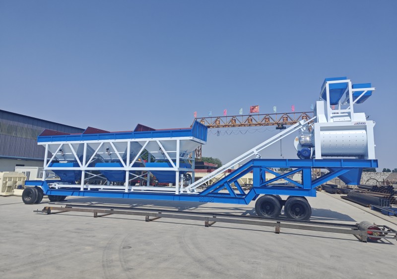 90m3 mobile concrete batching plant ready for shipment