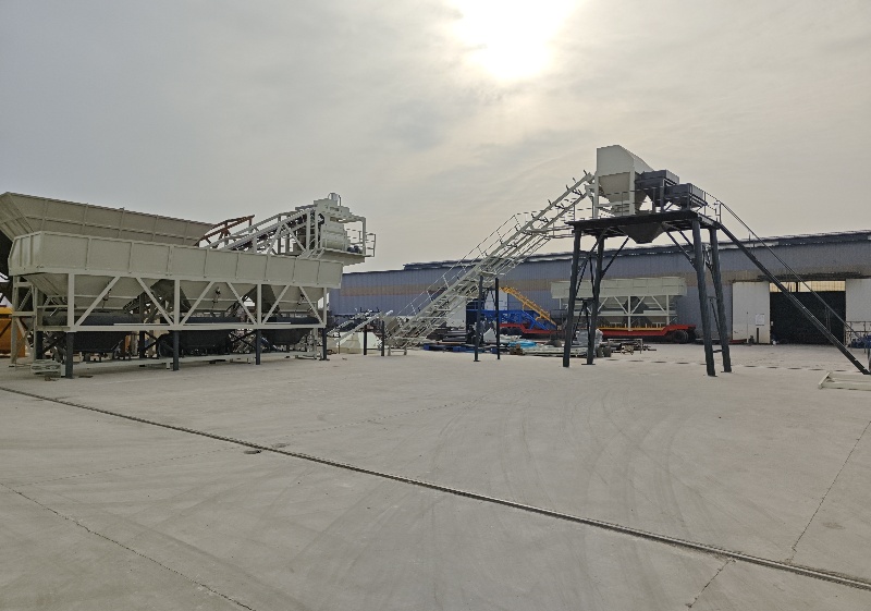 60m3/h dry mix concrete batching plant to Costa Rica